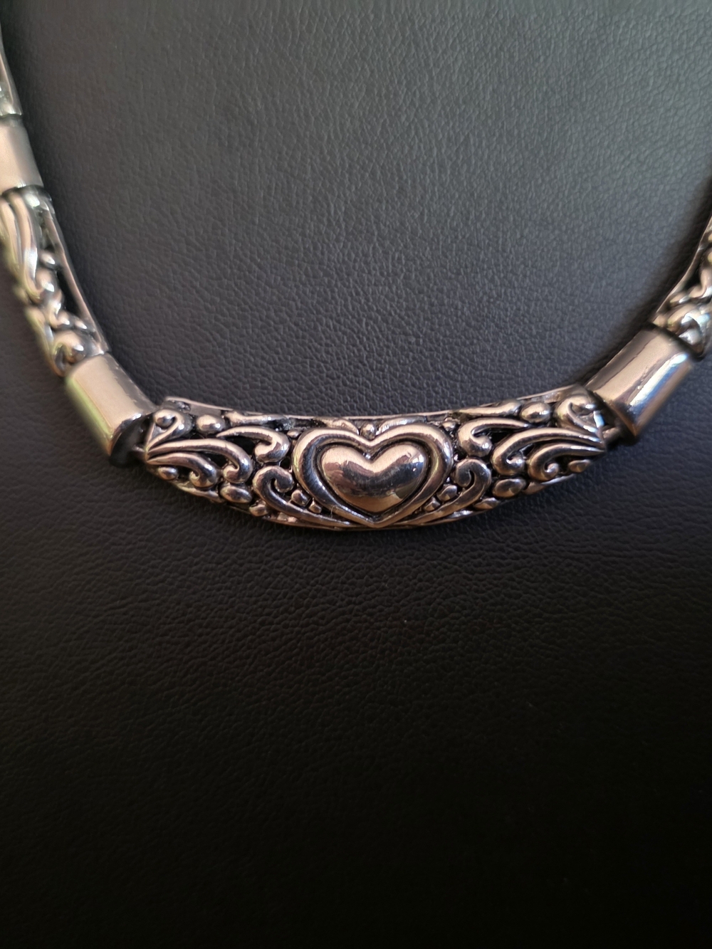 Centerpiece, Antiqued Silver-Tone, Artisan, Statement Necklace